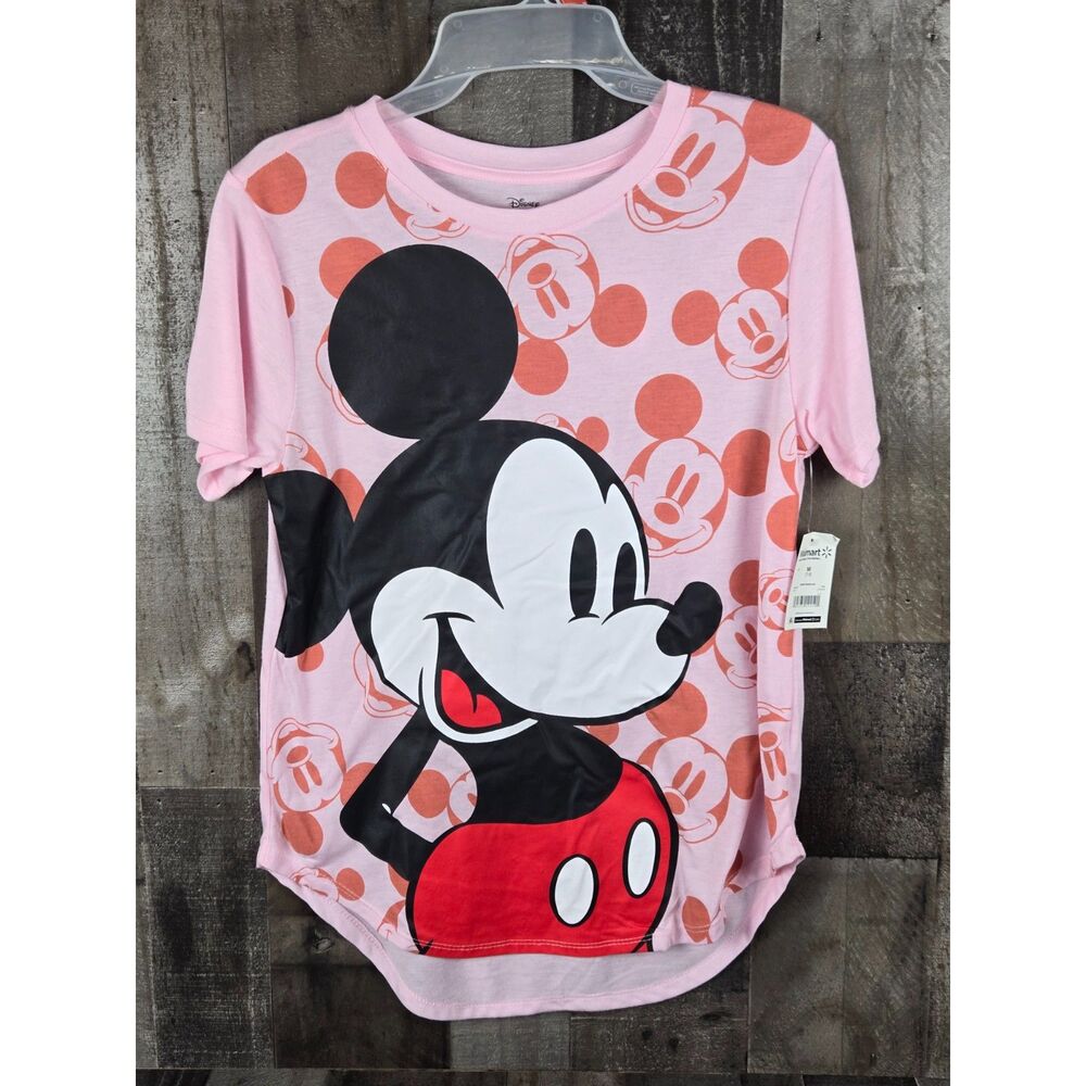 junior Girls Disney Mickey Sleep Shirt Size Med 7-9 NWT
